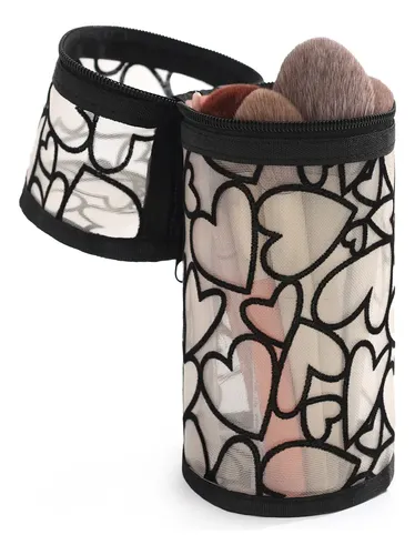 Neceser Multifuncional De Malla Negro For Maquillaje .