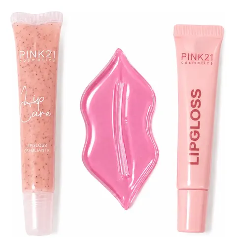 Kit Labios Exfoliante Gloss Mascarilla Pink 21 Vivai Regalo