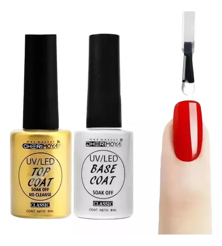 Base Coat Y Top Coat Cherimoya Esmalte Semipermanent Clasica