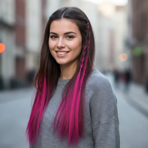 Extensión De Cabello Pelo Sintético 50 Cm Colores Fantasia