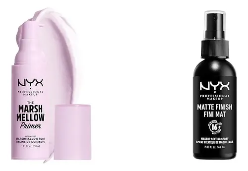Prebase Y Spray Fijador Nyx Marshmellow Vegano