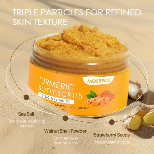Exfoliante Corporal Mosrrou Turmeric Con Vitamina C, Colágen