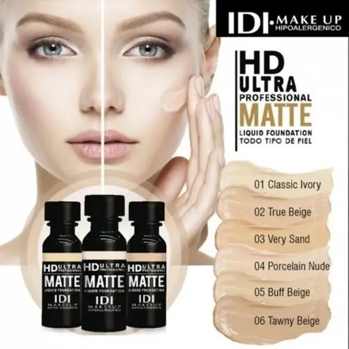 Base De Maquillaje Líquida Hd Matte Idi Tono 03 Very Sand
