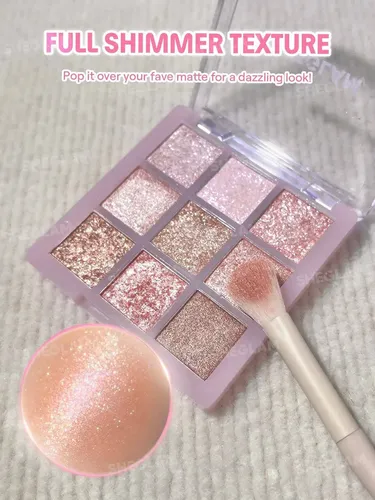 Paleta de Sombras Sheglam Glimmer And Gleams con 9 Tonos Brillantes