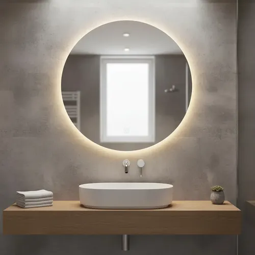 Espejo Redondo Led 60 Cm Con Encendido Touch Decolife