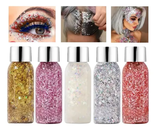 X1 Sombra Brillo Glitter Gel Festival Para Corporal Facial