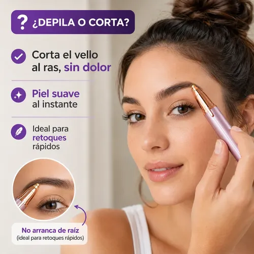 Kit Depiladora Electrica Facial Mujer Cejas Bozo Portátil