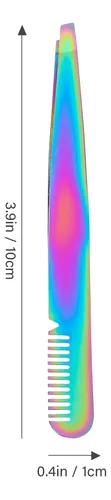 Pinzas De Cejas De Acero Inoxidable Con Punta Inclinada, 4 U
