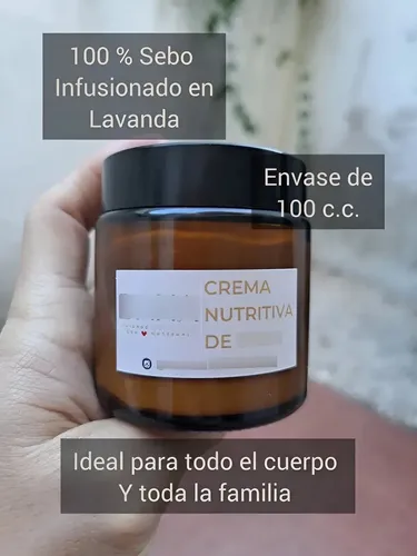 Crema Sebo Res Pastoreo Grasa Tallow Cuerpo Rostro- 100ml