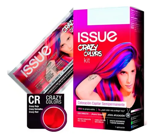 Tintura Fantasía Issue Crazy Colors Rojo X 1 Sobre | Sachet
