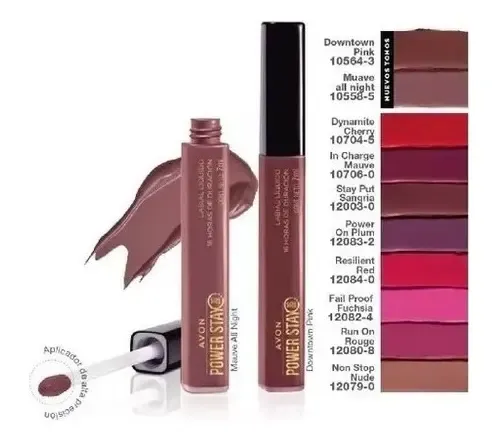 Avon Labial Líquido Power Stay Mate Nonstop Nude 16hs