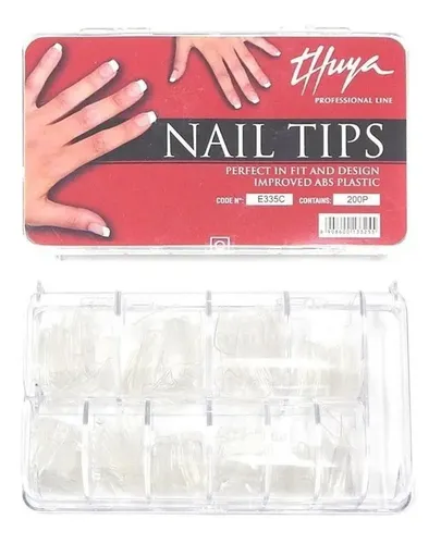 Thuya Nail Tips Blancos Uñas Esculpidas Caja 200 Cod. E33w