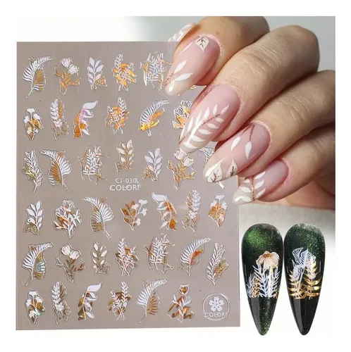 Pegatinas Uñas Láser Clavo Calcomanía Decorativas 9