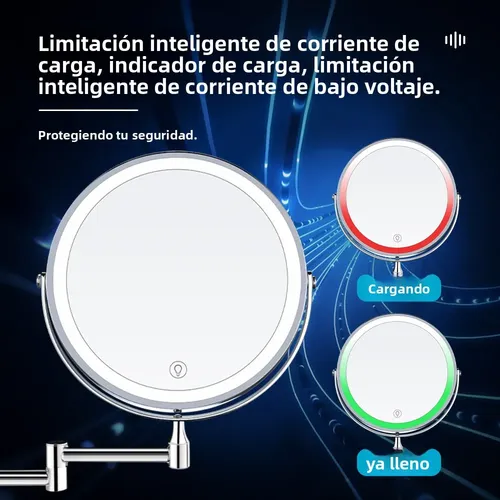 Espejo De Tocador Led De Doble Cara Con Iluminación Usb