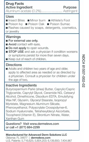 Crema Anti-prurito Dermeleve 4 Oz Sin Corticosteroides