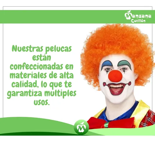 12 Pelucas Afro Payaso Rulos Varios Colores Cotillon Fiesta