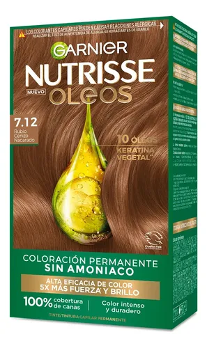 Kit Tintura Permanente Nutrisse Oleos Garnier Tono 7.12