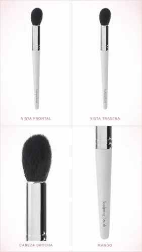 Brocha Maquillaje Contorno En Polvo Natural Melody Scher