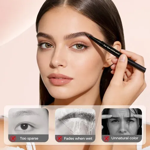 Lápiz De Cejas Waterproof Para Hombres Gihaa Negro