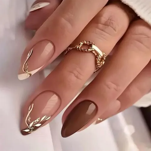 Uñas Postizas Adhesivas Gel Almendra 144 Pzas