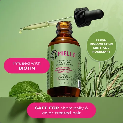 Aceite Capilar Mielle Organics Con Romero Y Menta, Puntas Ab
