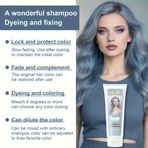 Shampoo Tinte Gris Azul: Fija Y Neutraliza, Moda Duradero