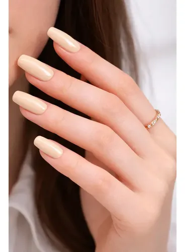 Tiras De Uñas de Gel Premium 22u Autoadhesivas – No Necesitan Lámpara Uv – Nude Crema
