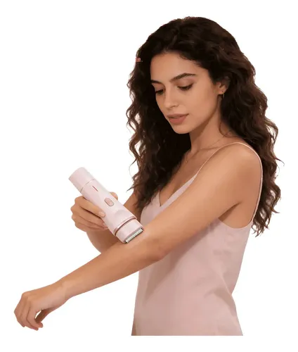 Depiladora Rasuradora Mujer Eléctrica Doble Cabeza2in1 Rosa