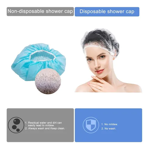 1000 Gorros Desechables De Ducha Mejorados Para Baño Transparent
