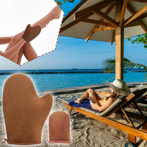 Guantes Bronceadores Con Protección Solar Flocados Para Spa