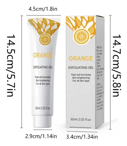 Exfoliante Corporal, Crema, Gel Para Citas, Exfoliante Facia Orange