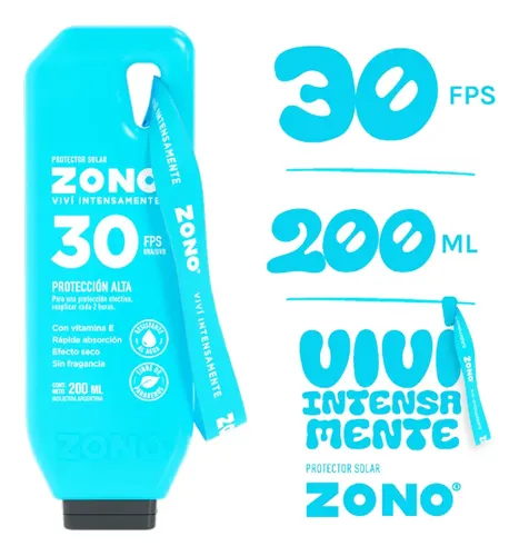 Zono Protector Solar 30fps Vit. E Proteccion Alta 120ml