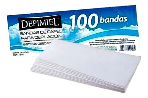 Bandas Depilatorias Descartables X 100 Unidades Depimiel