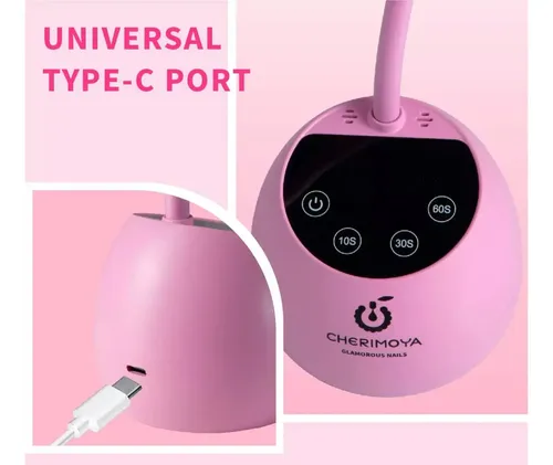 Cabina Lampara Para Uñas Inalámbrica 27W. Uv Led Calabaza Rosa Cherimoya
