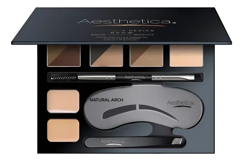 Kit De Contorno De Cejas Aesthetica 16 Piezas Maquillaje
