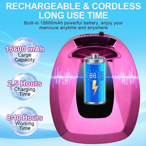 Lámpara Uv Led Portátil 108w Secado Rápido Gel Uñas