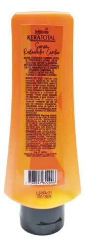 Serum Restaurador Capilar Keratina Bellissima 50g Pack X3