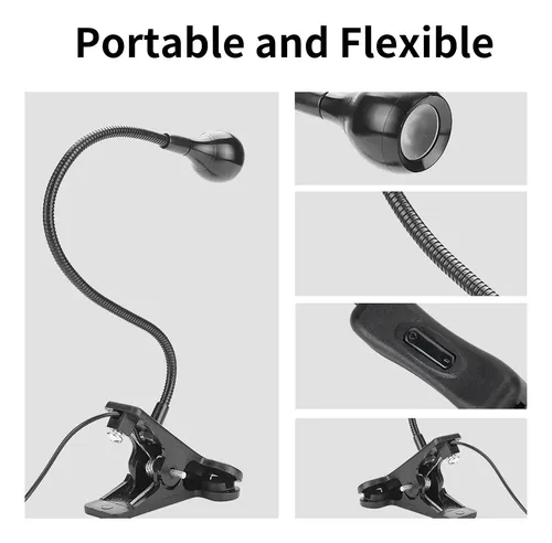 Lámpara Led Uv Portátil Con Clip Para Uñas Y Reparaciones