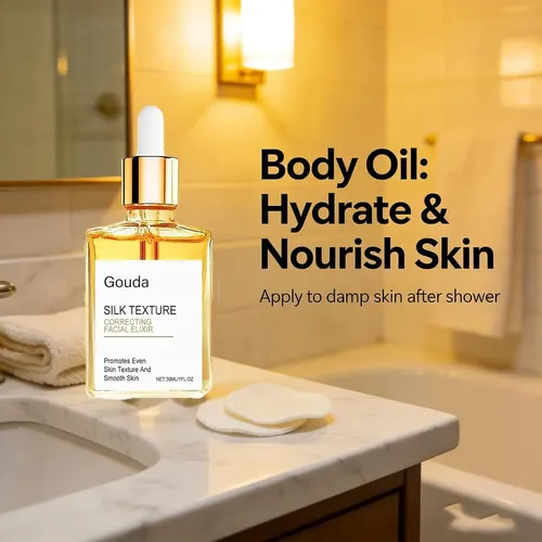 Gouda Silk Body Oil For Women, Perfume Oil, Visibly 1pc