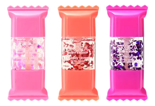 Brillo Labial Con Glitter Candy Gloss Skora Con Aplicador