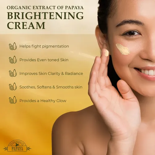 Crema Aclarante Orgánica Papaya Piel Luminosa Manchas Rostro Normal A Seca Noche