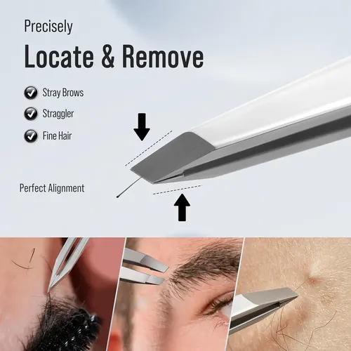 Pinza Profesional Acero Inoxidable Para Cejas Y Vello