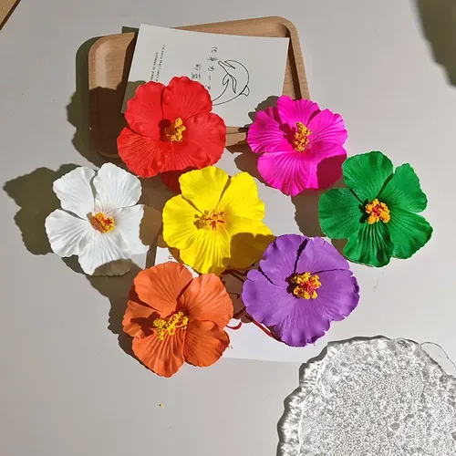 Cxro Pinzas Florales Hawaianas 10 Piezas Colores Co