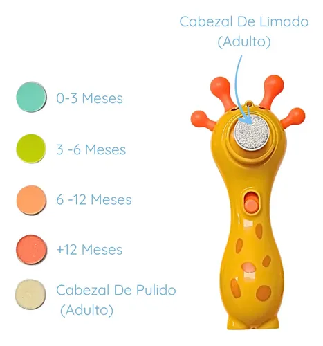 Lima Eléctrica Para Uñas De Bebé Criant Modelo Jirafa
