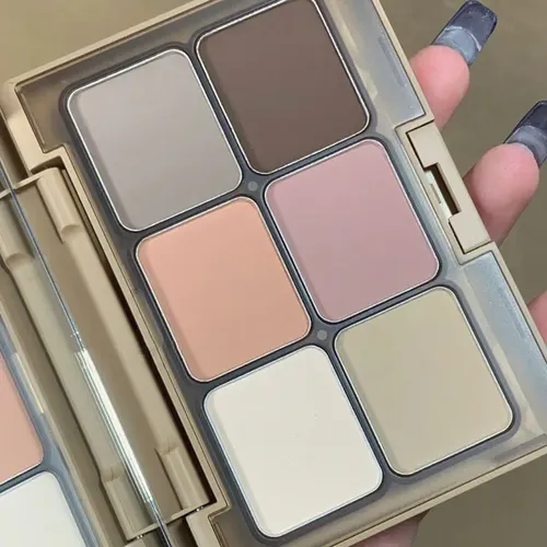 Paleta 6 En 1 De Sombras, Rubor, Iluminador Y Contorno