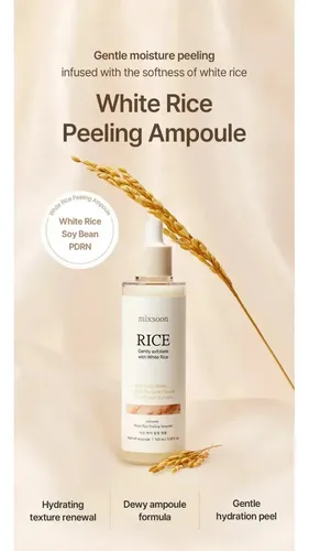 Mixsoon White Rice Peeling Ampoule- 100 Ml | Washoff Ampoule Todo Tipo De Piel Noche