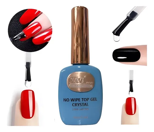 Navi 10ml Gel Uv Led No Wipe Top Cristal Long Lasting New