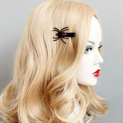 Pinza De Pelo Gótica Con Forma De Araña Negra For Niña, Con