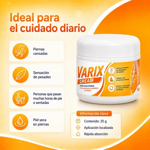 Crema Varices Celulitis Piernas Hidratación Suavidad Diaria