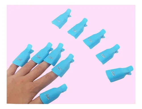10 Piezas Clip Remover De Uñas Onwon Para Esmalte Uv Azul